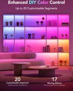 Govee LED Strip Light M1 Matter Compatible, 4-in-1 RGBIC+ Technology, 60 LEDs/m, M1 Matter Compatible, 2.4GHz Wi-Fi + Bluetooth Connectivity, 2m Length | H61E02D1