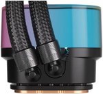 Corsair iCUE LINK H100i 240mm RGB AIO Liquid CPU Cooler, 240mm Radiator with QX120 RGB Fans, Up to 2400 RPM Speed, 63.1 CFM Airflow, Intel 1700 & AMD AM5 Sockets, Black | CW-9061001-WW