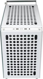 Cooler Master QUBE 500 Flatpack Mid-Tower ATX Computer Case, 1x 120mm SF ARGB White PWM Fan, Up to 280mm Radiator & 8x Fan Support, Steel, Plastic, TG Materials, White | Q500-WGNN-S00