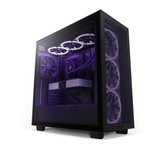 NZXT H7 Air Flow ATX Mid Tower Gaming Case, 360mm Radiator Support, Tempered Glass Side Panel, 2x 120mm Quiet Airflow Fans, Supports Vertical GPU Mounting, Black | CM-H71FB-01