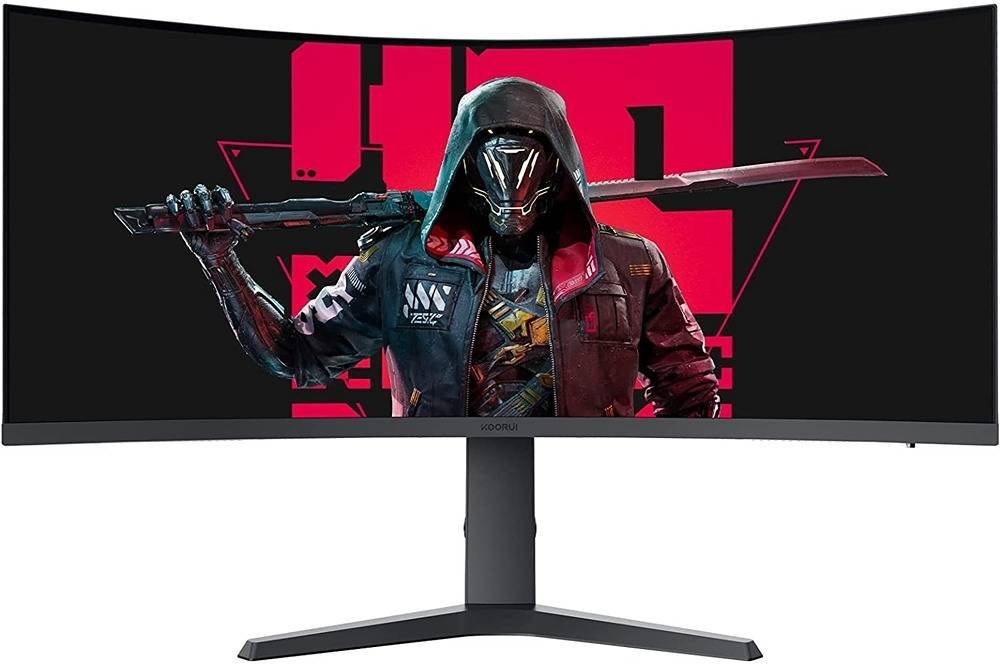 Koorui 34E6UC 34" VA WQHD Curved Gaming Monitor, 165Hz Refresh Rate, 21:9 Aspect Ratio, 1ms Refresh Rate, FreeSync/G-Sync Technology, VESA Compatible, DP1.2/DP1.4, Black | 34E6UC