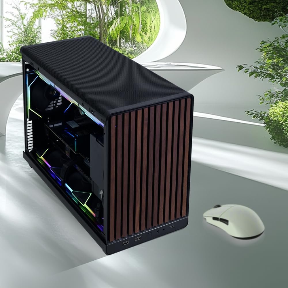  Lian Li A3-mATX-WD-26.3L Micro Form Factor Chassis-No Fans Included-Supports 360mm AIO-Modularity Design-for M-ATX, ITX Motherboard-DAN Cases