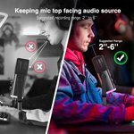  FIFINE XLR/USB Dynamic Microphone for Podcast Recording, PC Computer Gaming Streaming Mic with RGB Light, Mute Button, Headphones Jack, Desktop Stand, Vocal...