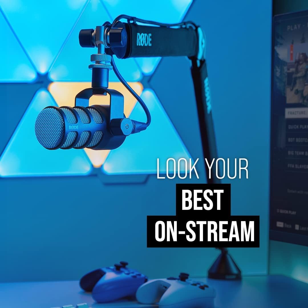  RÃ˜DE PodMic Broadcast-quality Dynamic Microphone with Integrated Swing Mount for Podcasting, Streaming, Gaming, and Voice Recording (Black