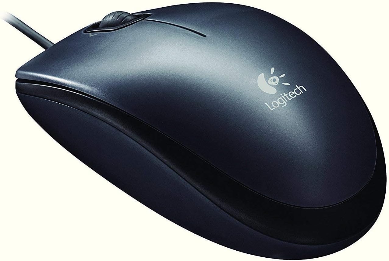 Logitech M90 USB Wired Mouse - Black