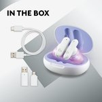  Logitech G FITS True Wireless Gaming Earbuds, Custom Moulded Fit, LIGHTSPEED + Bluetooth, Four Beamforming Microphones, PC, Mac, PS5, PS4, Mobile, Nintendo.