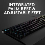  Logitech G G213 Prodigy Gaming Keyboard, RGB Lightsync Backlit Keys, Spill-Resistant, Customizable Keys, Dedicated Multi-Media Keys, Qwerty Us International