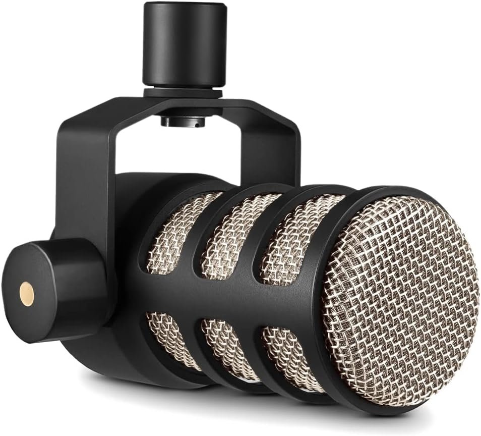  RÃ˜DE PodMic Broadcast-quality Dynamic Microphone with Integrated Swing Mount for Podcasting, Streaming, Gaming, and Voice Recording (Black