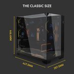 Lian Li O11 Vision Compact Black-Steel-Tempered Glass ATX Mid Tower Computer Case-Back Connect Support-O11VPX