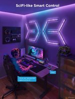 Govee x Evangelion Gaming Wall Light, RGBIC Color Support, 12 Light Sections & 8 Connectors, High-Level DIY Customization, Sci-fi-like Smart Control Features, Wi-Fi + Bluetooth Connectivity | H6063