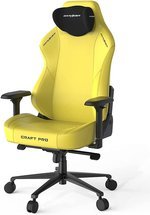DXRacer Craft Pro Classic Gaming Chair, Alumnum Base, High-Density Memory Foam, Adjustable Memory/Recline, 4D Armrests, Multi-fun Tilt, 2.36" Caster, Class 4 Hydraulics, Yellow | CRA-PR001-Y-H1