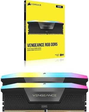 VENGEANCEÂ® RGB 96GB (2x48GB) DDR5 DRAM 6000MT/s CL30 Memory Kit â€” Black