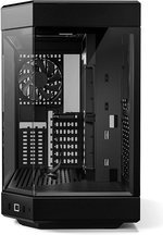 HYTE Y60 Modern Aesthetic Mid-Tower ATX Gaming PC Case, Panoramic Tempered Glass Design, Dual Chamber, 360mm Radiator Support, 3 Pre-installed 120mm Fans, PCIE 4.0 Cable, Black/Black | CS-HYTE-Y60-B