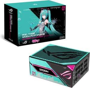 ASUS ROG Thor 1200W Platinum III Hatsune Miku Edition Power Supply, 80 PLUS Platinum Efficiency, Active PFC, ATX 3.1 Standard, Cybenetics Lambda A++ Certification | 90YE00V6-B0NA00