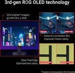 ASUS ROG Strix OLED XG27AQDMG Gaming Monitor, 27" QHD WOLED Display, 240Hz Refresh Rate, 0.03ms (GtG) Response Time, FreeSync Premium & G-SYNC Compatible, Black | 90LM0AH0-B01A70