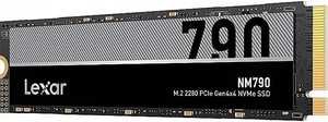 Lexar NM790 1TB SSD, M.2 2280 PCIe Gen4x4 NVMe 1.4 Internal SSD, Up to 7400MB/s Read, Up to 6500MB/s Write,