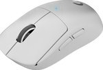 Logitech G Pro X Superlight 2.4 GHz Wireless Mouse, 40G Acceleration, 25600DPI Hero Optical Sensor, 70 Hour Battery Life, 5 Buttons, Windows / Mac Compatible, White | 910-005943 / 910-005946