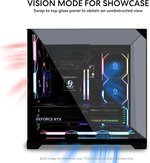 Lian Li O11 Vision Compact Black-Steel-Tempered Glass ATX Mid Tower Computer Case-Back Connect Support-O11VPX