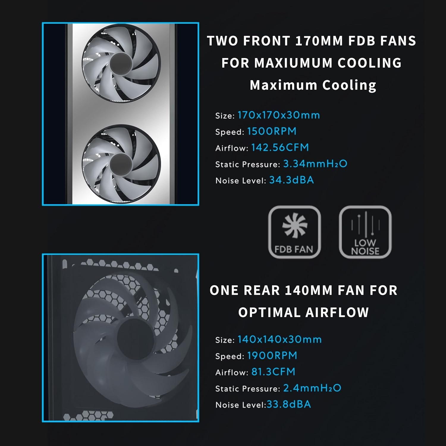 Lian Li LANCOOL 217 INF Infinity Mirror Computer Case, Mid-Tower ATX PC Case w/ 3 Pre-Installed Fans, 2x170mm ARGB Fans, 1x140mm, Front Mirror Glass Panel,.