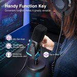  FIFINE XLR/USB Dynamic Microphone for Podcast Recording, PC Computer Gaming Streaming Mic with RGB Light, Mute Button, Headphones Jack, Desktop Stand, Vocal...