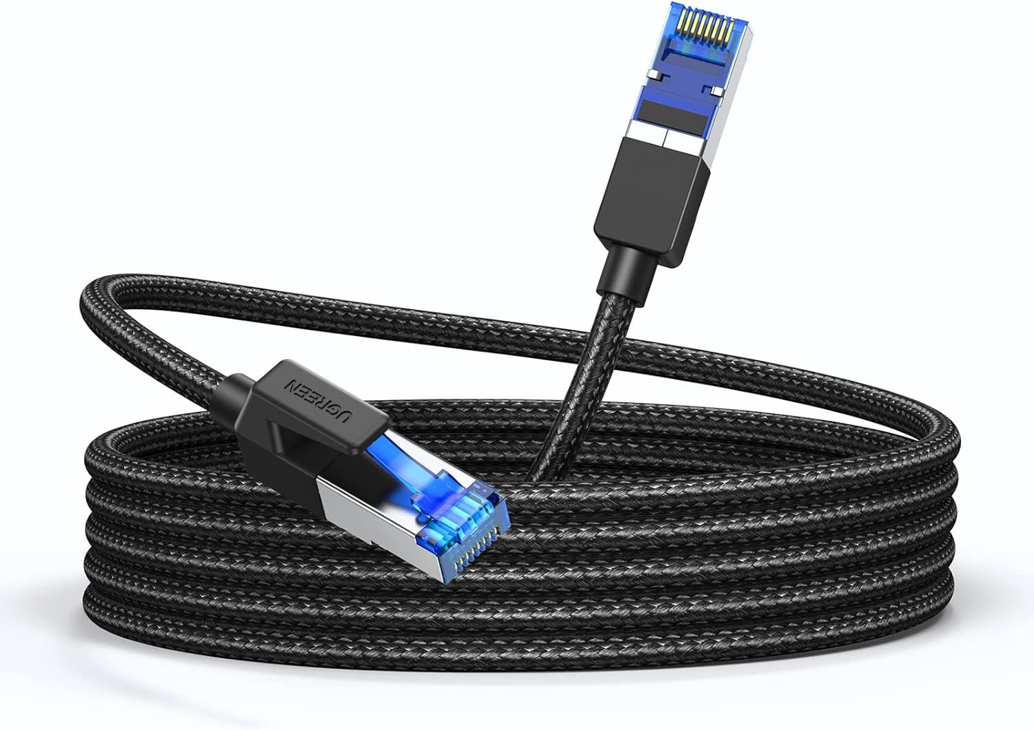  UGREEN Ethernet Cable 5M Cat 8 Gigabit Network Cable High-Speed 40Gbps 2000MHz RJ45 Internet Cable Braided Double Shielded Ethernet Cable Compatible with...