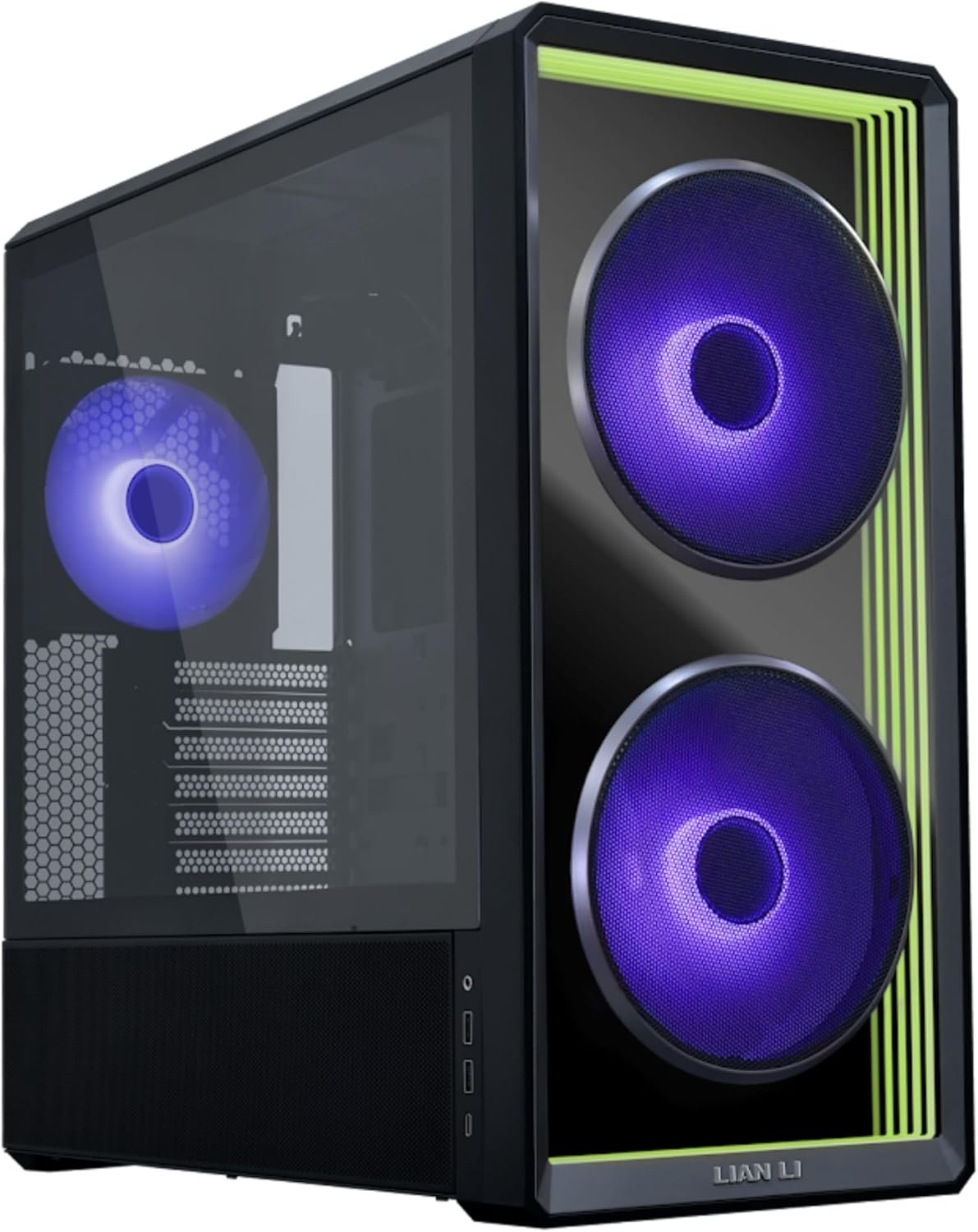 Lian Li LANCOOL 217 INF Infinity Mirror Computer Case, Mid-Tower ATX PC Case w/ 3 Pre-Installed Fans, 2x170mm ARGB Fans, 1x140mm, Front Mirror Glass Panel,.