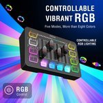  FIFINE Gaming Audio Mixer, Streaming RGB PC Mixer with XLR Microphone Interface, Individual Control, Volume Fader, Mute Button, 48V Phantom Power, for.