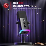  FIFINE XLR/USB Dynamic Microphone for Podcast Recording, PC Computer Gaming Streaming Mic with RGB Light, Mute Button, Headphones Jack, Desktop Stand, Vocal...
