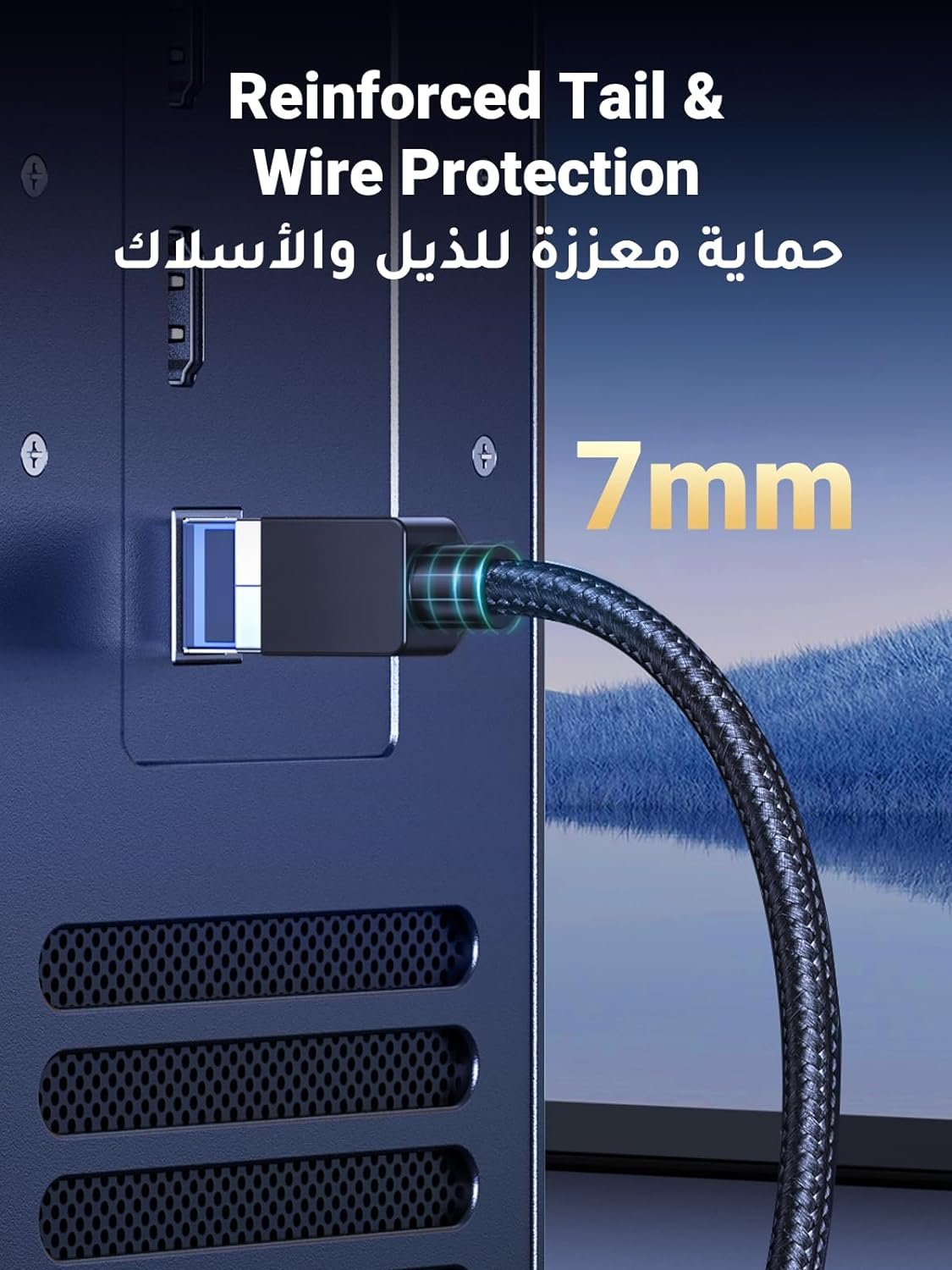  UGREEN Ethernet Cable 5M Cat 8 Gigabit Network Cable High-Speed 40Gbps 2000MHz RJ45 Internet Cable Braided Double Shielded Ethernet Cable Compatible with...