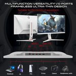 GAMEON GOA27FHD360IPS Artic Pro-Series, White Gaming Monitor 27 Inch, 1920x1080p FHD IPS Panel, 360Hz Refresh Rate, 0.5ms Response Time, Adjustable Stand, Supports PS5