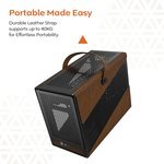 MONTECH Heritage PRO mATX, Compact Leather Gaming Chassis with Signature Handle Design, Supports RTX 50 Series GPUs, ATX PSU, and 360mm AIO, 4 Pre-Installed Fans, Headphone Hanger - Black (PRO)