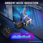  FIFINE XLR/USB Dynamic Microphone for Podcast Recording, PC Computer Gaming Streaming Mic with RGB Light, Mute Button, Headphones Jack, Desktop Stand, Vocal...