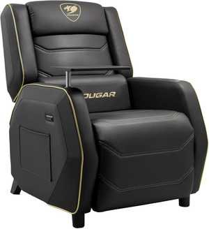 COUGAR Ranger Pro Royal Gaming Sofa, Steel-Frame, Breathable Pvc Leather, With Lumbar Pillow, 157Â° Recliner System, 160Kg Weight Capacity- Black