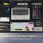  YUNZII YZ98 Gasket Mechanical Keyboard 99 Key Hot Swappable BT5.0/2.4G/USB-C Wireless Gaming Keyboard NKRO 98% 1800 Layout with RGB LED Backlit for...