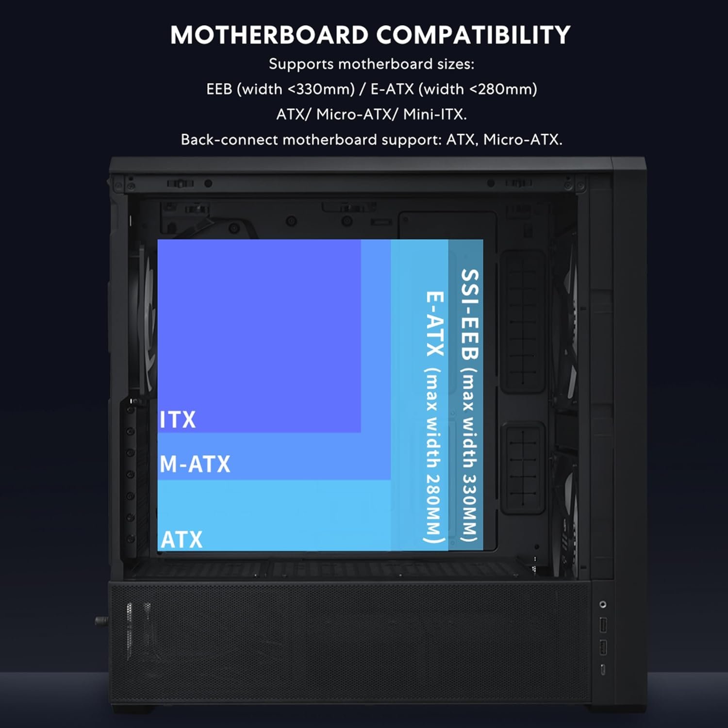 Lian Li LANCOOL 217 INF Infinity Mirror Computer Case, Mid-Tower ATX PC Case w/ 3 Pre-Installed Fans, 2x170mm ARGB Fans, 1x140mm, Front Mirror Glass Panel,.