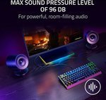 Razer Nommo V2 X Full-Range 2.0 PC Gaming Speakers, 2 x 3â€ Full-range Drivers, Custom 10-Band EQ, Bluetooth Connection, USB Type C to USB Type A, THX Spatial Audio, Black | RZ05-04760100-R3G1v