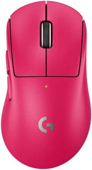 Logitech PRO X SUPERLIGHT 2 DEX LIGHTSPEED Wireless Gaming Mouse, Hero Sensor 2, 44000 DPI, Up To 8 kHz Polling Rate, Responsive Optical Precision, Up To 95 Hours Battery, Pink | 910-007371