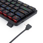 Redragon Elise Pro K615P-KBS Mechanical Keyboard, Blue Key SwitcheT BT5/2.4GHz Dongle/USB-C Cable, English Layout, 1600mAh Battery, Black | K615P-KBS