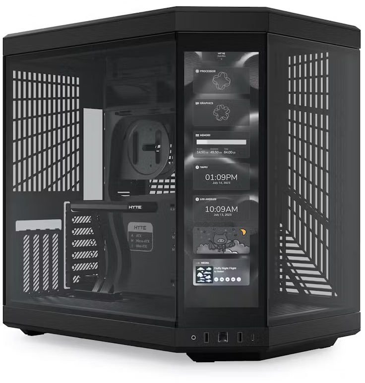 Y70 case with touch screen Black Modern Aesthetic Case Hyte 