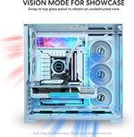 Lian Li O11Vision Compact White-Steel-Tempered Glass ATX Mid Tower Computer Case-Back Connect Support-O11VPW