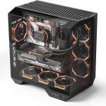 DarkFlash DY470 ATX Computer Case, 7x Pre-Installed aRGB Fans, 360mm Radiators