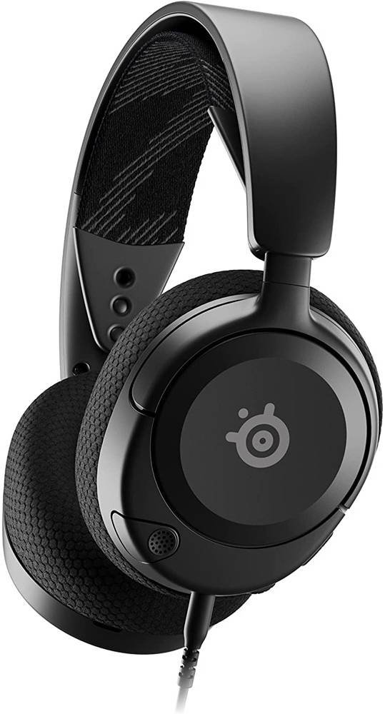 Steel Series Arctis Nova 1 Multi-System Gaming Headset, Hi-Fi Drivers, 360Â° Spatial Audio, AirWeave Memory Foam Ear Cushions, Ultra Lightweight, PC, PS5, PS4, Xbox, Black | 61606 Model: 61606
