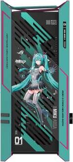 ASUS ROG Strix Helios II Hatsune Miku Edition Mid Tower Computer Case, 4x 140mm Pre-Installed Fans, Up to 420 Radiator & 7x 120mm Fan Support, USB-C 20Gbps, Cable Management | 90DC00W0-B39010