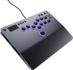 PDP Victrix Pro KO Leverless Fight Stick, For PS5, PS4 & PC, 16 Moveable & Mappable Buttons, Hot-Swappable Cherry MX Speed Silver RGB Switches, 3m Braided USB-C Cable, Black | TBF-3001-05