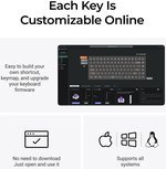 Keychron K2 HE, Wireless Mechanical Keyboard, English-Arabic Keyboard, 2.4 GHz, Bluetooth 5.2, Hot-swap, Type-C, Mac & Windows Keycaps, White | K2H-Q1-AR