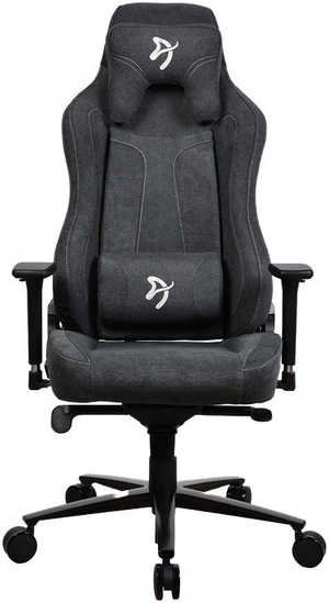 Arozzi Vernazza Gaming Chair, Soft Fabric Material, 3D Armrests, Rocking & Lock-Tilt Function, Adjustable Height & Backrest, 145kg Weight Capacity, Standard Size, Dark Gray | VERNAZZA-SFB-DG
