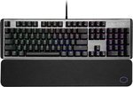 Cooler Master CK550 V2 Brown Switch RGB Mechanical Gaming Keyboard, Aluminum Design, RGB Backlighting, On-the-Fly & Software, Low-friction Wrist Rest, ENG-ARB Layout, Gunmetal Black | CK-550-GKTM1-AE