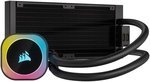 Corsair iCUE LINK H100i 240mm RGB AIO Liquid CPU Cooler, 240mm Radiator with QX120 RGB Fans, Up to 2400 RPM Speed, 63.1 CFM Airflow, Intel 1700 & AMD AM5 Sockets, Black | CW-9061001-WW