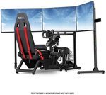 Next Level Racing Flight Simulator Cockpit, Dedicated Flight Cockpit, Compatible with Flight Electronics, Wide Range Adjustments, Keyboard & Mouse Support, Black/Red | NLR-S018