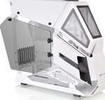 Thermaltake AH T600 Snow Helicopter Styled Open Frame, Tempered Glass Swing Door, E-ATX, Full Tower Case (Case Only) | CA-1Q4-00M6WN-00